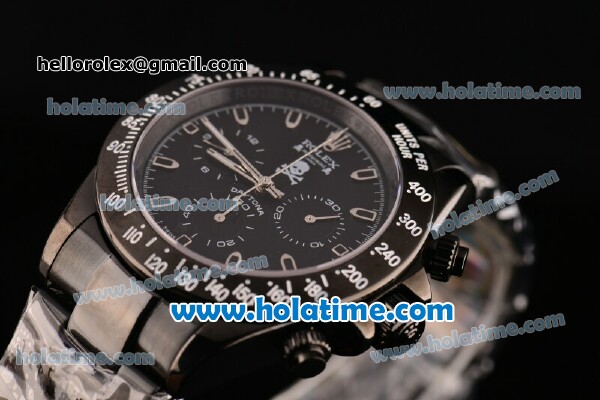Rolex Daytona Mastermind Asia 3836 Automatic Full PVD with Black Dial and Stick Markers - Click Image to Close